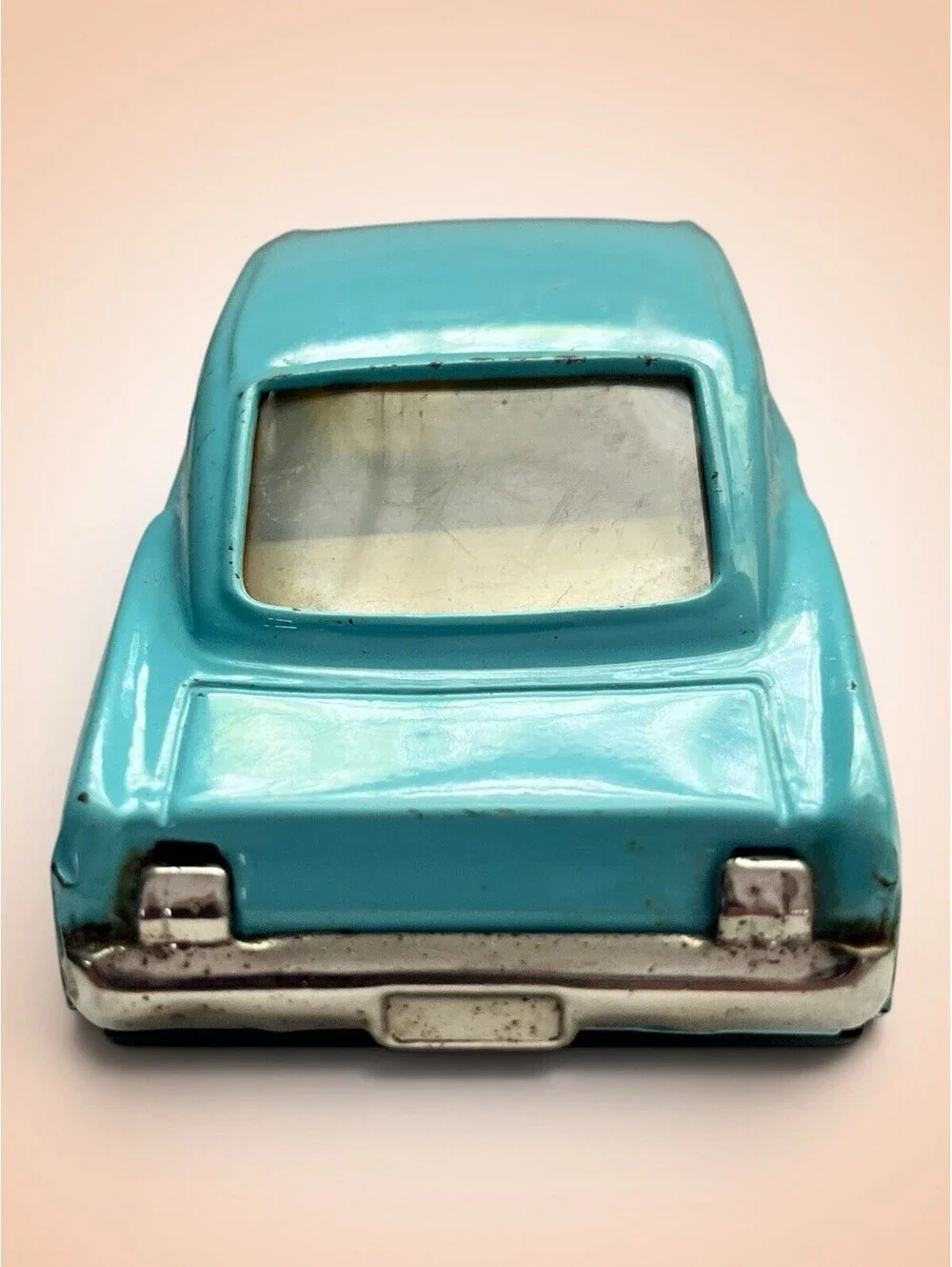 Vintage 1967 Louis Marx Ford Mustang Fastback – Japan Issue Tin Pres Aqua VG Car